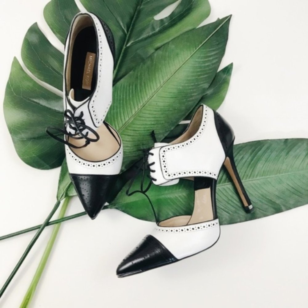 Michael Kors Black and White Heels